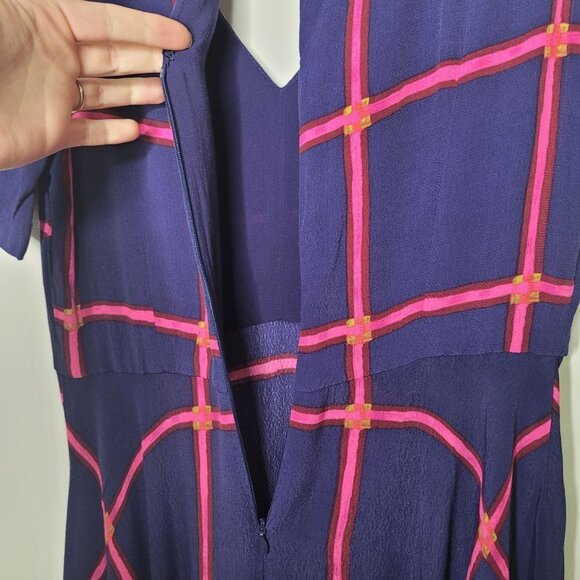 HD in Paris Anthro Handkerchief Asymmetrical hi lo short sleeve Dress size 4 - Picture 8 of 10